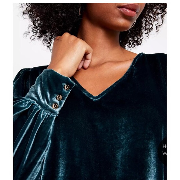 NWT Emerald Velvet Dress - Picture 2 of 4